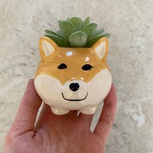 Ceramic Corgi XS Planter